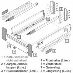 Tendom Box 18" for drawer (Blum) 0