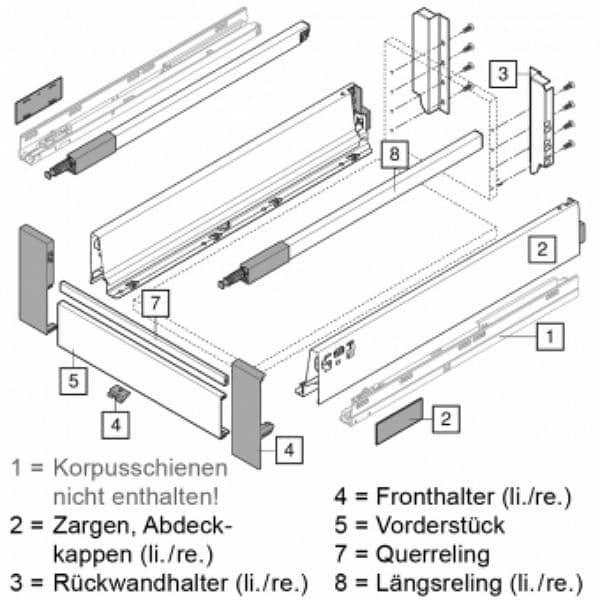 Tendom Box 18" for drawer (Blum) 0