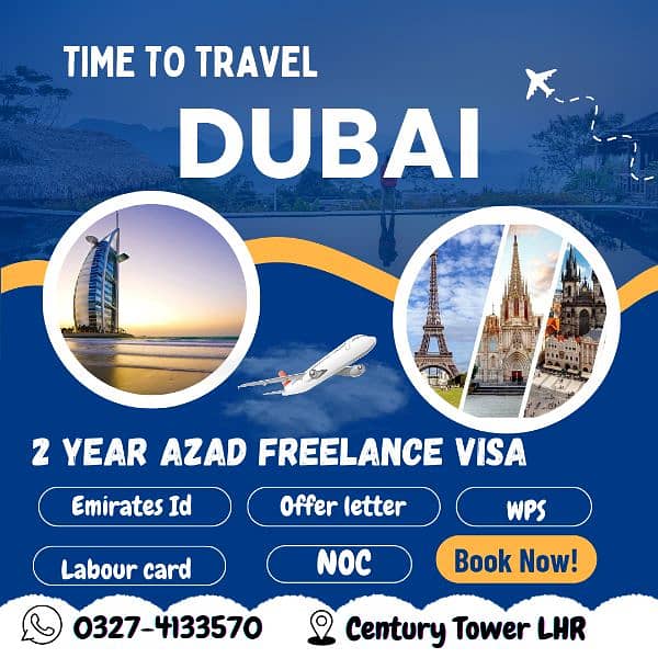 2 YEAR DUBAI AZAD FREELANCE VISA ( DONE BASE VISA) 0