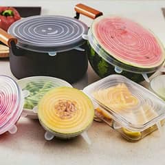 Silicone Cover Stretch Lids (6 Pcs)