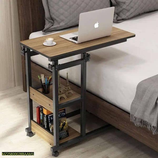 Wooden adjustable laptop side table for sofa and bed 1