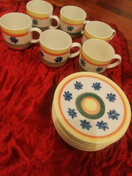 Original Miso Durastone Italian beautiful hand painted tea set 1