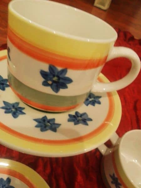 Original Miso Durastone Italian beautiful hand painted tea set 2