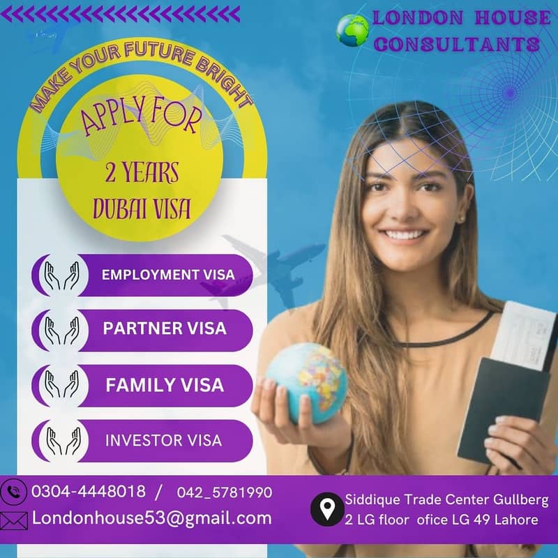 Dubai work visa freelancer 2 years Combodia/Azerbaijan/uk/TURKEY visiT 0