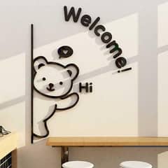 Welcome Teddy design Wall Art