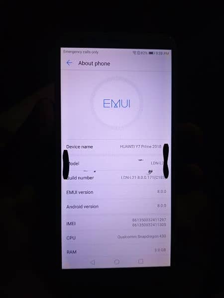 Huawei y7 prime 3gb 32gb 2018 model minor spot 1