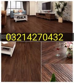 Vinyl Wooden Floor, Wallpaper, Blinds, Fluted Panels.