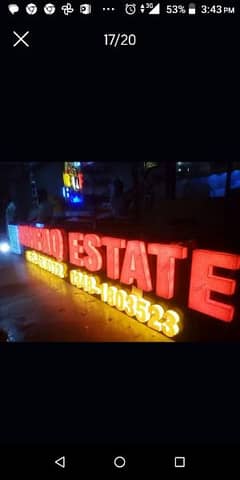 LED 3D SIGN BOARD, acrylic box