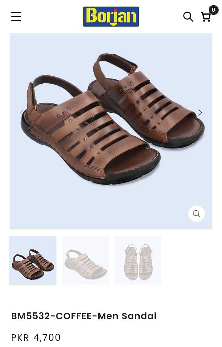 Men Sandal - Coffee Color - Leather 2