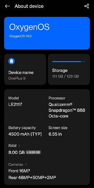 OnePlus 9 5g 8gb/128gb 3