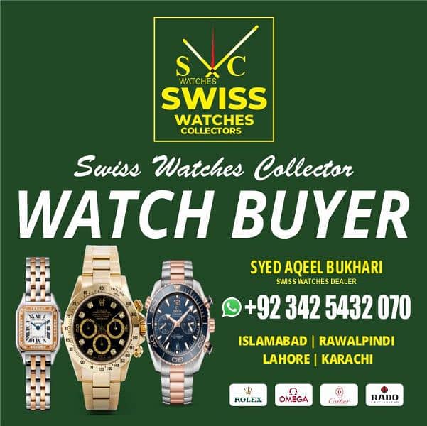 I buy used watches Rolex Omega Cartiar IWC Tudor Piaget Chopard Rado 0