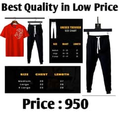 2 PC's Micro polyster Printed T-shirt And Trouser