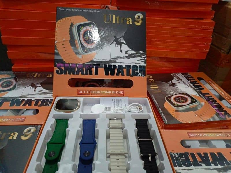 4 in 1 straps ultra smart watch bilkul new box pack 5