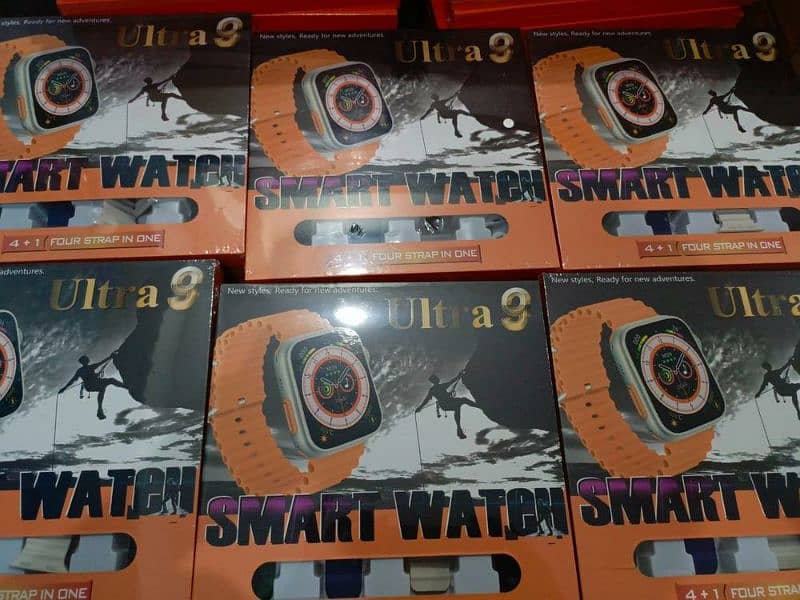 4 in 1 straps ultra smart watch bilkul new box pack 6