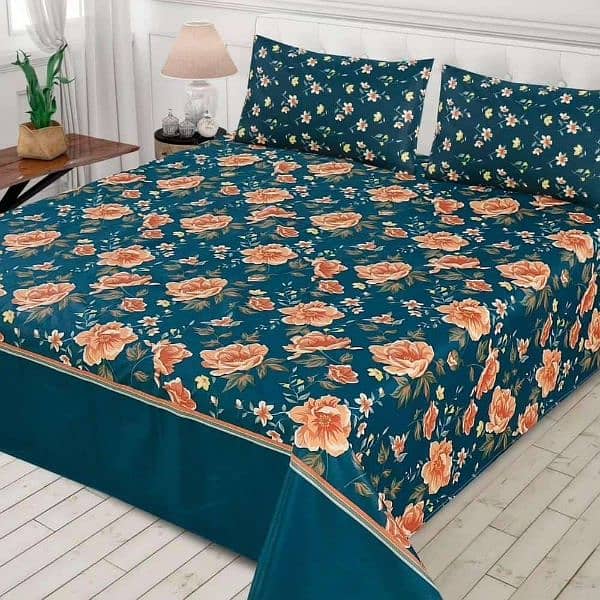 3 piece Printed Cotton Bedsheets 3