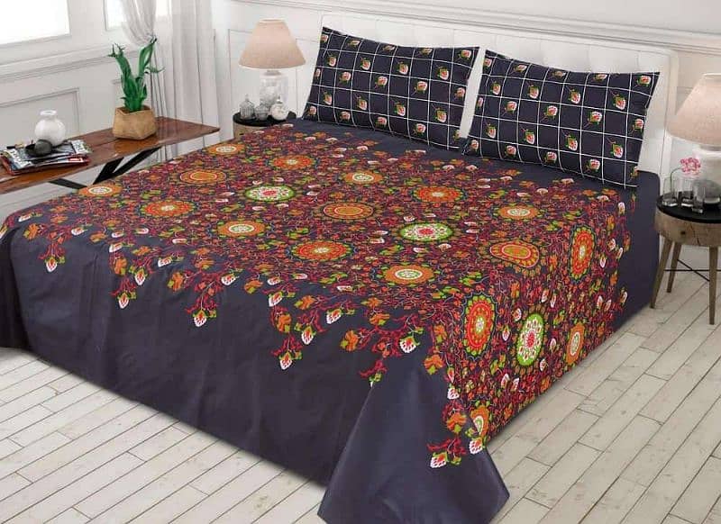 3 piece Printed Cotton Bedsheets 5