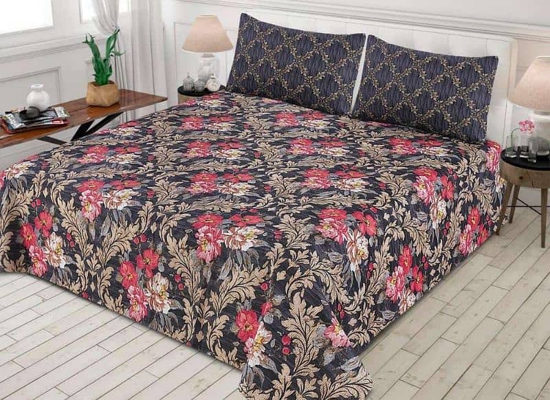 3 piece Printed Cotton Bedsheets 7