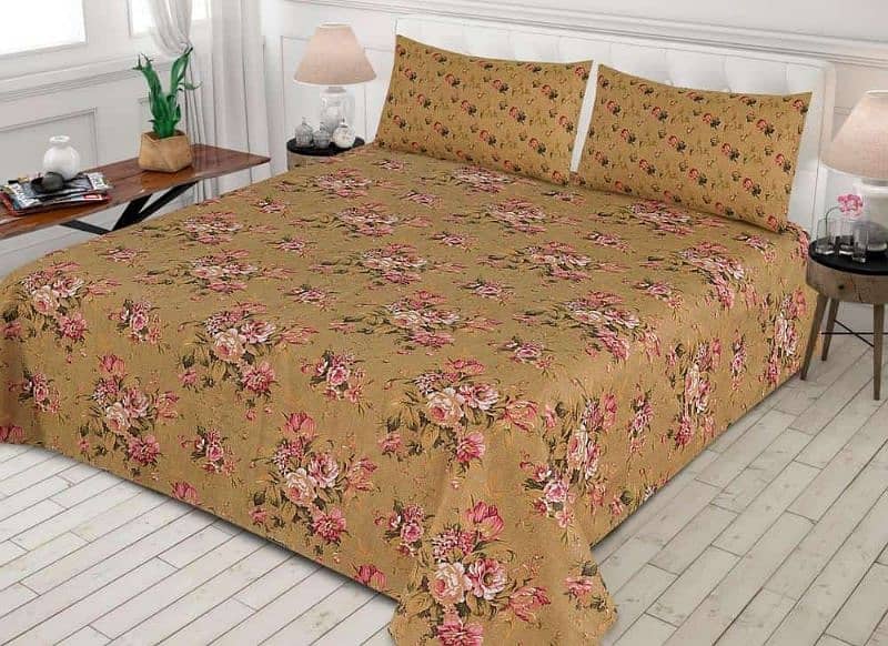 3 piece Printed Cotton Bedsheets 11