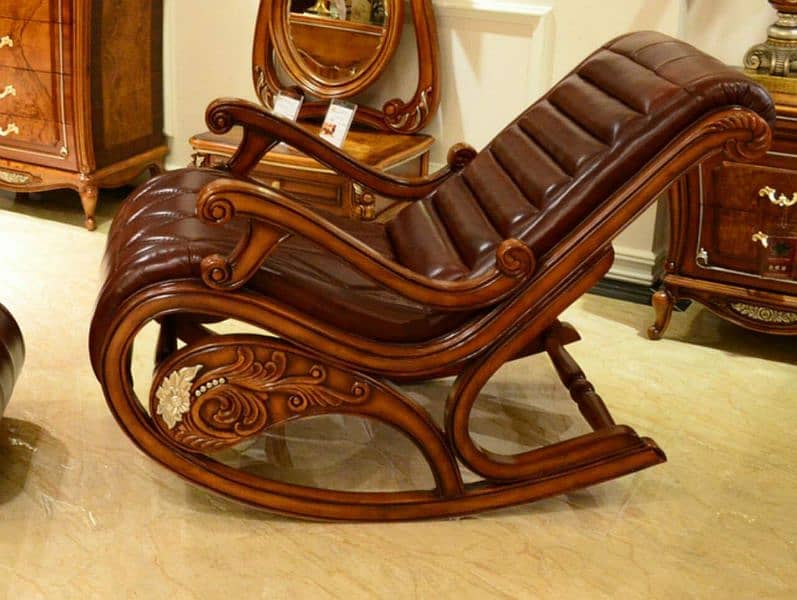 sleeping Rocking chair wooden made 4