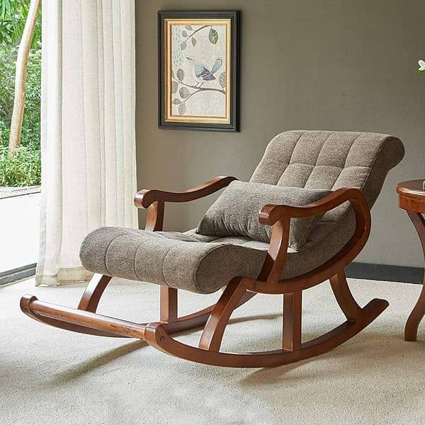 sleeping Rocking chair wooden made 2