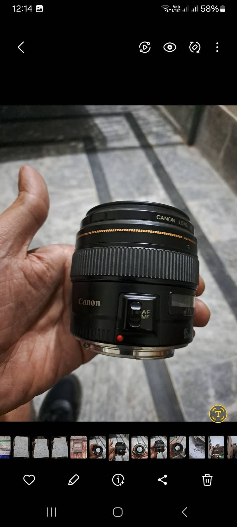 Canon 85mm 1.8 Lenz 1