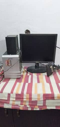 dell led monitor with magic box and amplifier speaker