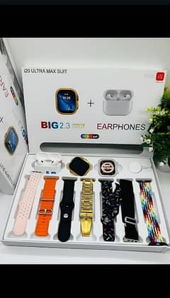 i20 ultra max suit watch (10 in 1) + airpods 0