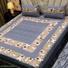 3 pcs cotton sotton patchwork double bedsheet