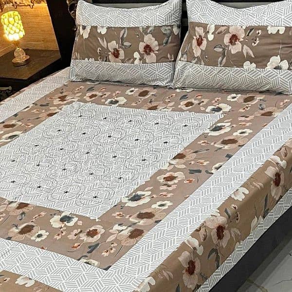 3 pcs cotton sotton patchwork double bedsheet 2