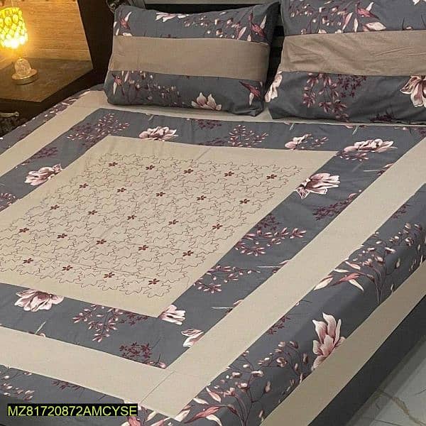 3 pcs cotton sotton patchwork double bedsheet 3