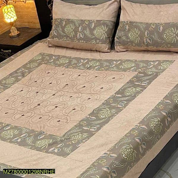 3 pcs cotton sotton patchwork double bedsheet 4