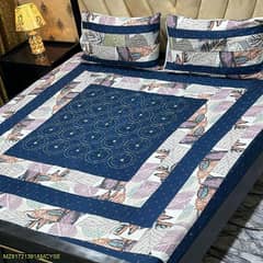 3 Pcs Cotton sotton patchwork Double Bedsheet 0