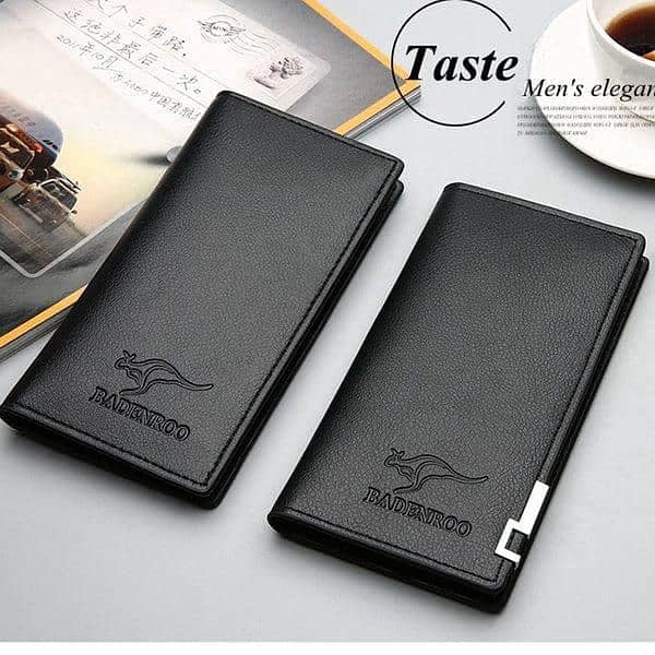 Stylish Slim PU Leather Wallet, Buy 1 Get 1 Free 2