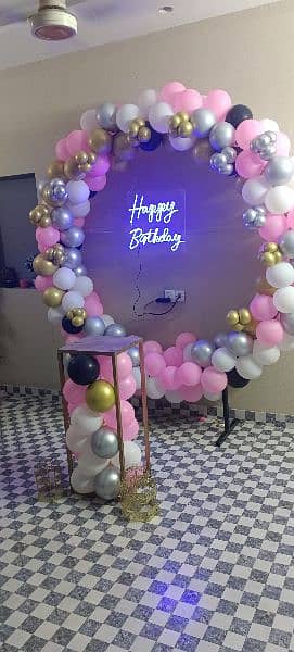 Balloons Decor, Lights, Event Planner, birthday, Flowers, Djsound, SMD 13