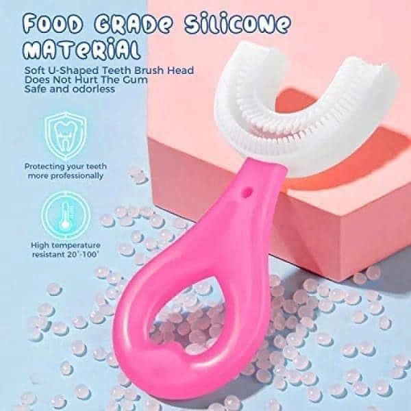 Silicone U-Shaped Toothbrush For Kids - Pack of 2 2