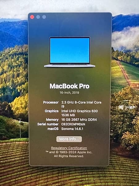 Macbook Pro 2019 1TB i9 16GB 6