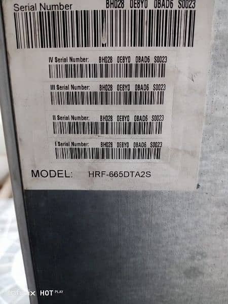 urgent sell 10/9 model HRF665DTA2s (Haier ) 5