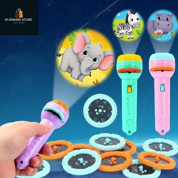 •  Projector Flashlight for Kids -  Early Childhood Educational Toy-
• 1