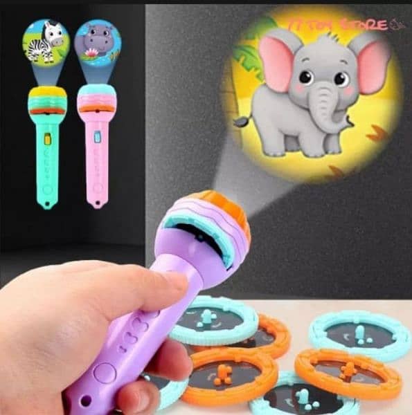 •  Projector Flashlight for Kids -  Early Childhood Educational Toy-
• 6