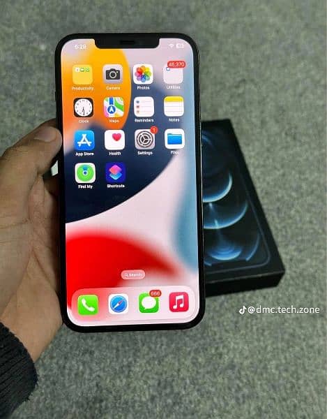 I phone 12 pro max 256 GB whit box My WhatsApp number 03238950463 1