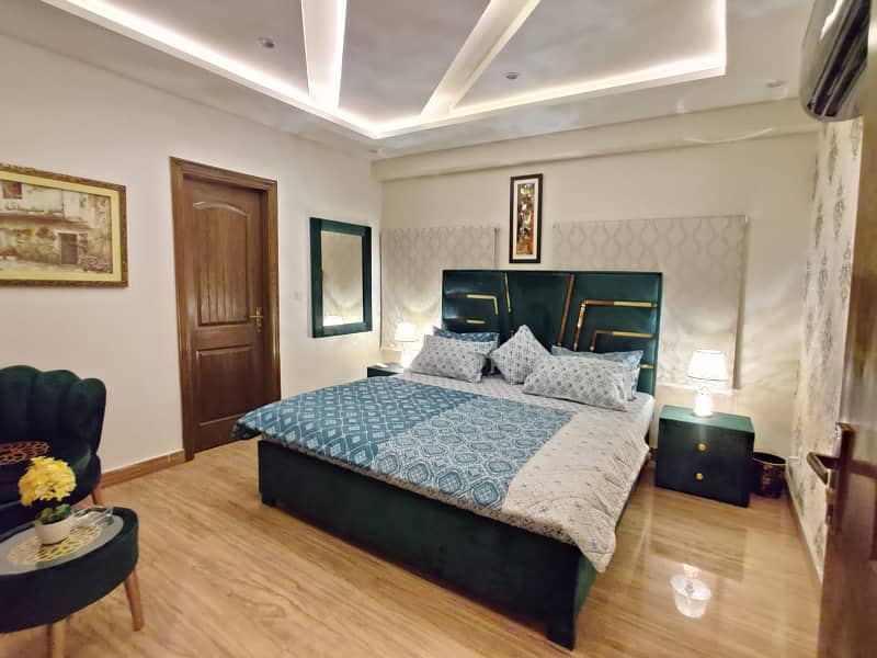 1 Bedroom VIP Full furnish flat per day available in Bahria town Lahore 12