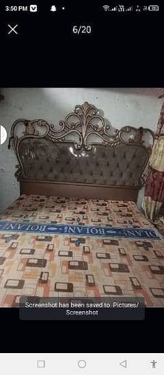 king size bed for side 2 table for sale urgent 0