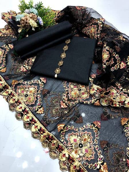 *LUXURY Heavy Indian Duppata 3pc Dresses*

 Shirt  & Trouser 0