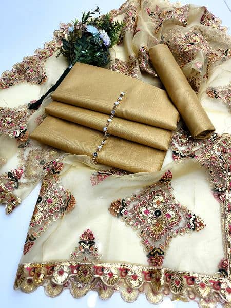 *LUXURY Heavy Indian Duppata 3pc Dresses*

 Shirt  & Trouser 8