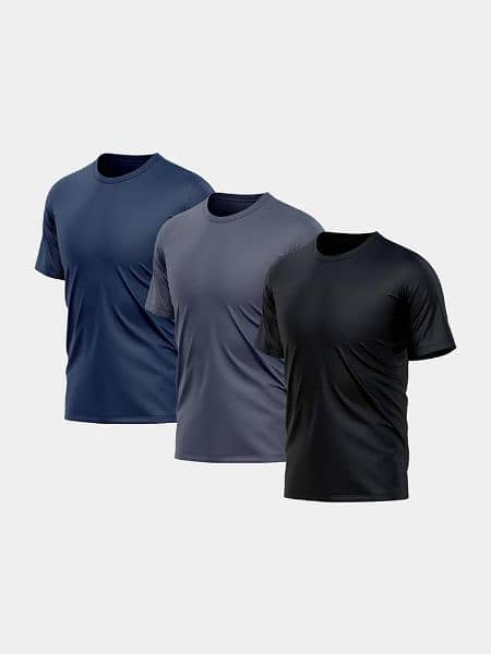 Men Dri fit plain half sleeve shirt 0