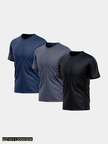 Men Dri fit plain half sleeve shirt 1