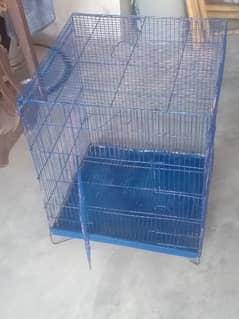 4 iron folding cages +3 wooden birds houses 1 large size wooden cage