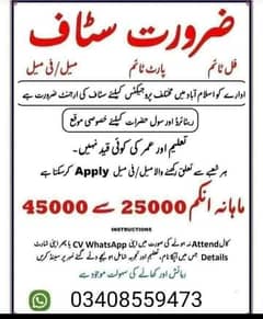 career opportunity for male and female