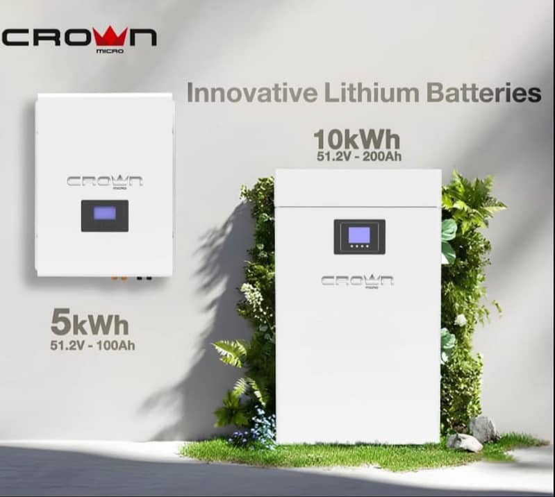 Crown Lithium Ion Batteries  51.2V 100AH/  5kwh & 51.2V 200AH 10kwh 0