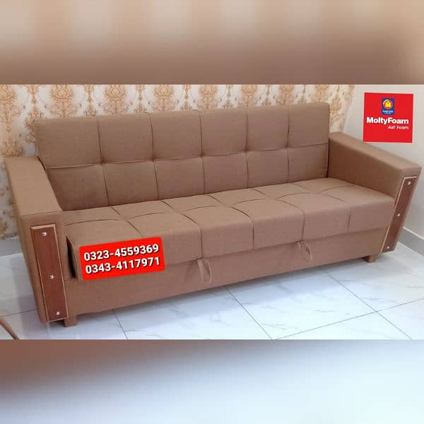 Molty double bed sofa cum bed/dining table/stool/Lshape sofa/chair 0